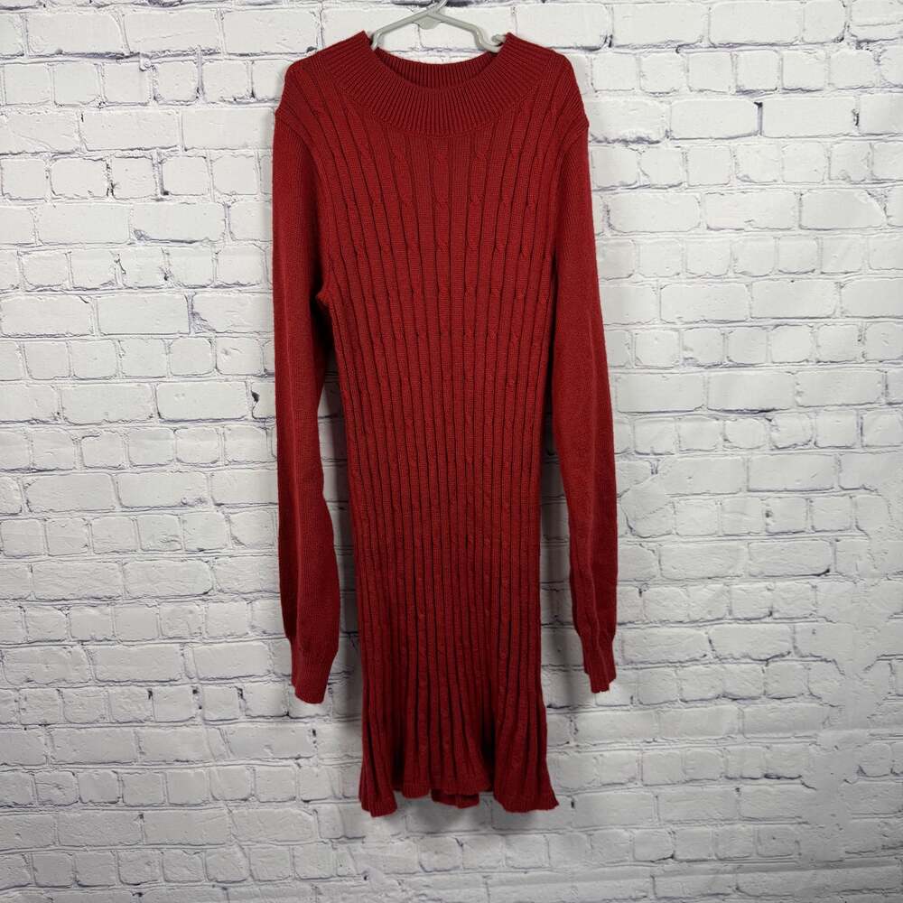 Abercrombie Kids Girls Long Sleeve Cable Rib Knit Sweater Dress